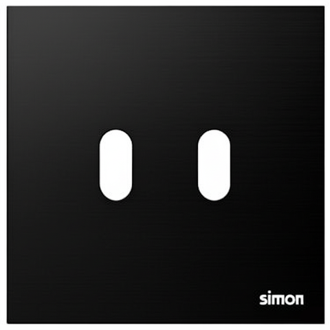 Khung viền đơn Twin Oval Simon S20 820812-22 Màu Black (Đen)