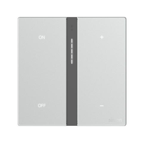 Module công tắc dimer đèn đơn Simon M7 Smart Màu Bạc 66E8015GTY-4E