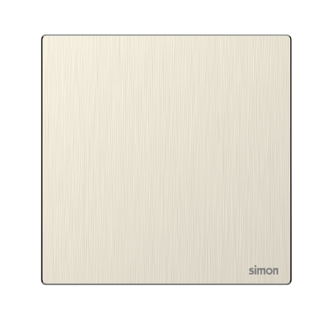Module công tắc đơn 2 chiều màu vàng gold mặt kim loại Simon M7 661012M-2C lắp đế vuông