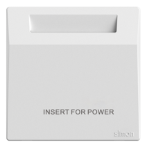 Module công tắc thẻ từ RFID màu trắng Simon S6 58E602 đế vuông