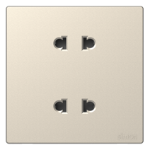 Module ổ cắm đôi 2 chấu màu sâm panh Simon S6 581072 lắp chuẩn đế vuông