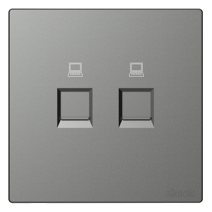 Module Ổ cắm mạng đôi màu ghi xám Simon S6 585228-61 đế vuông