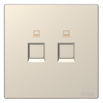 Module Ổ cắm mạng đôi màu sâm panh Simon S6 585228-46 đế vuông