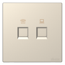 Module Ổ cắm mạng và điện thoại Cat 6 màu sâm panh Simon S6 585229-46 đế vuông