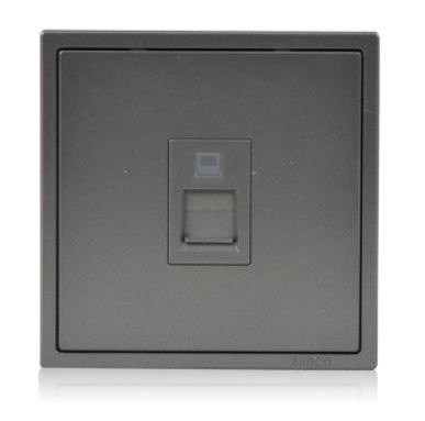 Ổ cắm dữ liệu mạng đơn chuẩn RJ45 (Cat.6e) màu xám Simon I7 705218-61