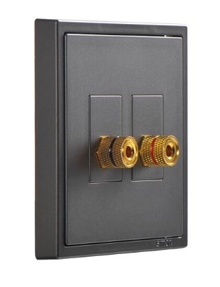 Ổ cắm Loa đơn màu xám Simon I7 705401-61 lắp đế vuông