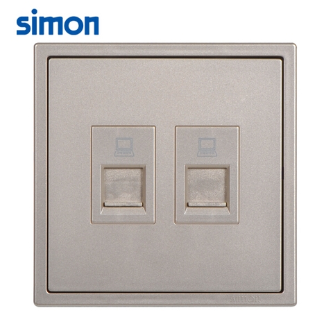 Module Ổ cắm mang RJ45 Cat.6e đôi màu sâm panh Simon I7 705228-46