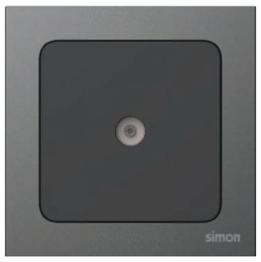 Module Ổ cắm Tivi chuẩn F đơn Simon S20 825114-26 màu đen
