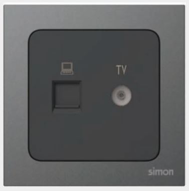 Module  Ổ cắm Tivi + Mạng Cat.6 Simon S20 825302-26