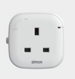 Ổ cắm đơn 3 chấu kiểu Anh 13A vuông Simon Track Socket MST1381  màu trắng