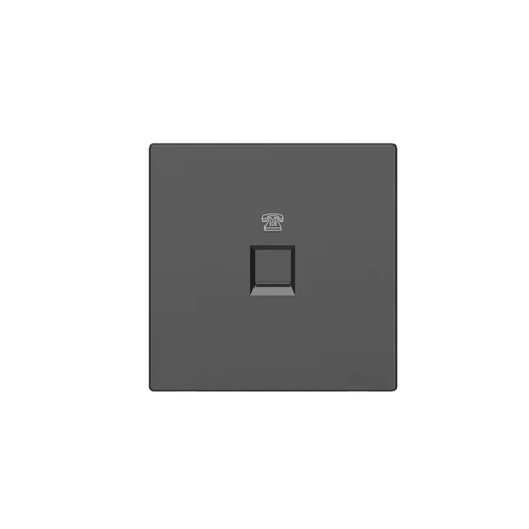 Bộ Ổ Cắm Điện Thoại Đơn RJ11 Màu Xám Simon S6 585214-61