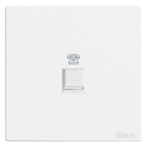Bộ Ổ Cắm Điện Thoại Đơn RJ11 Màu Trắng Simon S6 585214