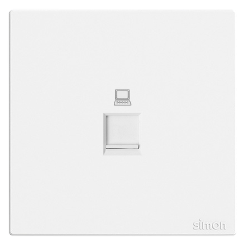 Bộ Ổ Cắm Mạng Đơn CAT6 Màu Trắng Simon S6 585218