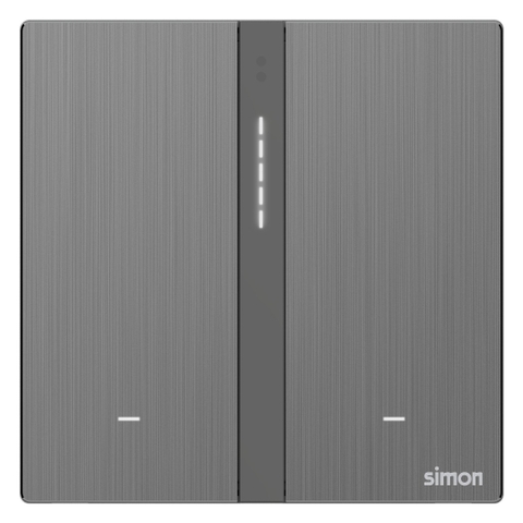 Công Tắc Ngữ Cảnh Đôi Thông Minh Simon M7 Metal Xám (Grey) 66E8006MTY-2B