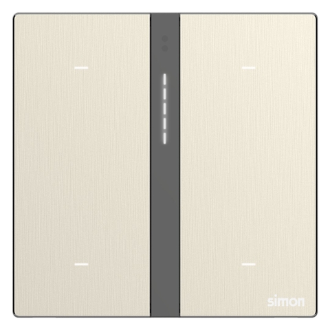 Công Tắc Thông Minh Simon M7 Metal Màu Vàng Gold 66E8009MTY-2C (2 Ngữ Cảnh + 2 Công Tắc)