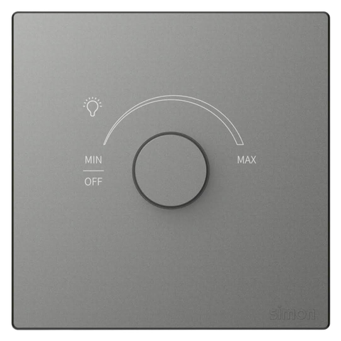 Bộ Chiết Áp Đèn Vuông Màu Xám Simon S6 58E101-61