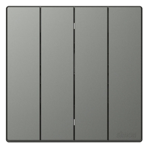 Bộ Công Tắc Bốn 1 Chiều Vuông Màu Xám Simon S6 581041-61