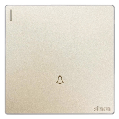 Bộ Công Tắc Chuông Cửa Vuông Màu Sâm Panh Simon S6 586301-46