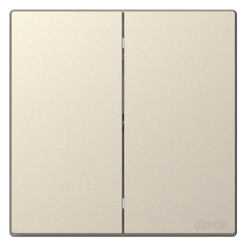 Bộ Công Tắc Đôi 2 Chiều Vuông Màu Sâm Panh Simon S6 581022-46