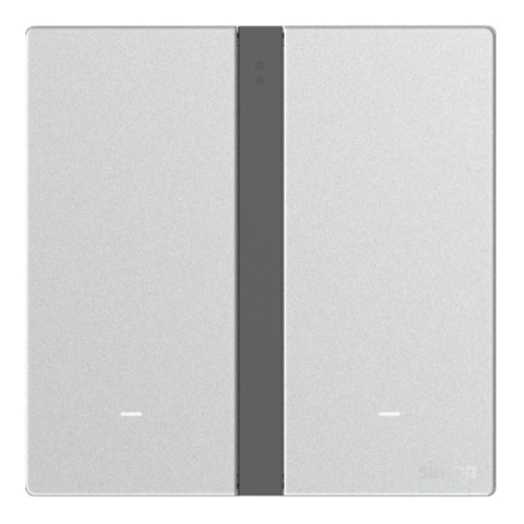 Bộ công tắc đôi nhà thông minh Simon M7 Gem smart Màu Bạc 66E8002GTY-4E