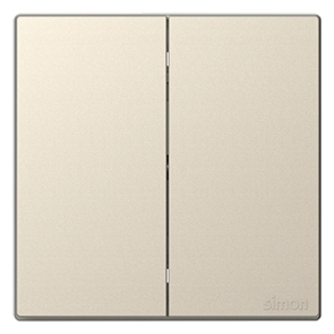 Bộ Công Tắc Đôi Trung Gian Vuông Màu Sâm Panh Simon S6 581046-46