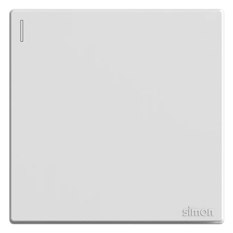 Bộ Công Tắc Đơn 1 Chiều Vuông Màu Trắng Simon S6 581011