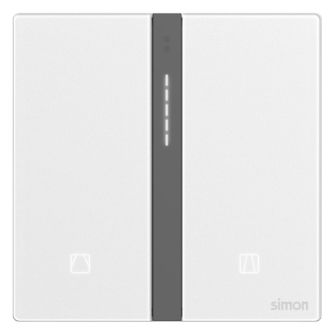 Bộ công tắc rèm cửa đơn nhà thông minh Simon M7 metal smart màu Bạc 66E8013MTY-2a