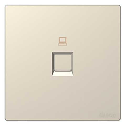 Bộ Ổ Cắm Mạng Đơn CAT6 Màu Sâm panh Simon S6 585218-46