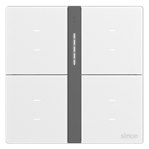Bộ công tắc bối cảnh tám nhà thông minh Simon M7 metal smart màu Bạc 66E8025MTY-2a