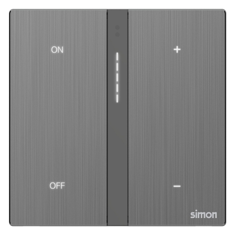 Bộ công tắc bối cảnh tám nhà thông minh Simon M7 metal smart màu Xám 66E8025MTY-2b