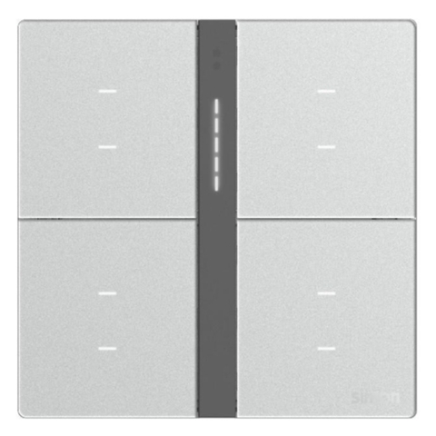 Bộ Công Tắc Bối Cảnh Tám Nhà Thông Minh Simon M7 Gem Smart Màu Bạc (Silver) 66E8025GTY-4E
