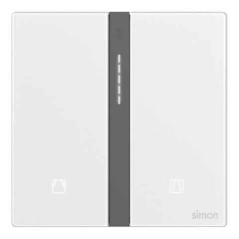 Bộ công tắc rèm cửa đơn nhà thông minh Simon M7 Gem smart màu Trắng (White) 66E8013GTY-4F