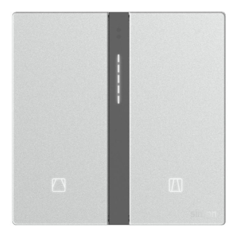 Bộ công tắc rèm cửa đơn nhà thông minh Simon M7 Gem smart màu Bạc (Silver) 66E8013GTY-4E