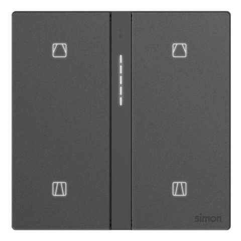 Bộ Công Tắc Rèm Cửa Đôi Nhà Thông Minh Simon M7 Gem Smart Màu Xám (Grey) 66E8014GTY-4D