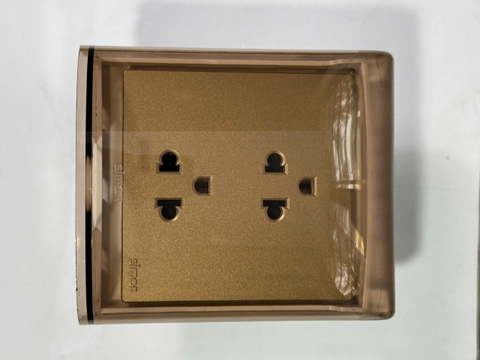 Bộ Ổ Cắm Đơn 3 Chấu Màu Sâm Panh Simon S6 581087-46