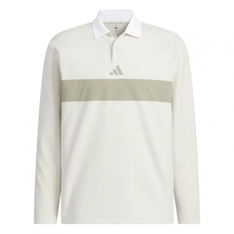 adidas Men's Golf Wear Beyond The Course Color Block Long Sleeve Polo Shirt JM9581