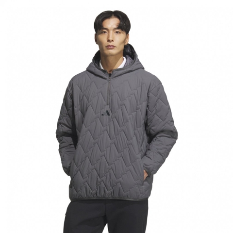 adidas Men's Golf Wear Beyond The Course Quilt Half Zip Hooded Jacket JUW86