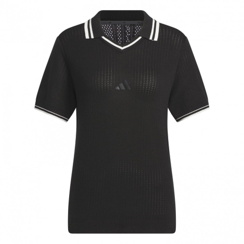 adidas Ladies' Golf Wear Beyond The Course Loose Skipper Knit Box Silhouette Short Sleeve Polo KTN36