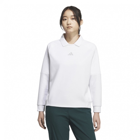 adidas Ladies' Golf Wear Beyond the Course Fabric Mix Pullover Sweatshirt JWJ87