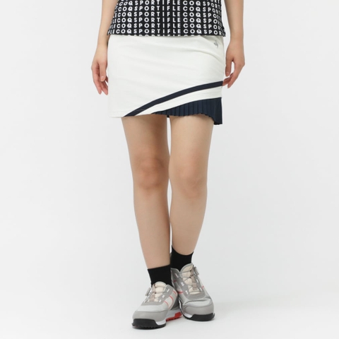 le coq sportif golf Ladies' Golf Apparel Hem Pleated Skirt LG5FSK05L