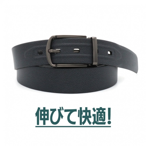 TIGORA Men's Golf Wear Stretch Belt Classic Metal Buckle Comfortable Stretch Rubber Water Repellent