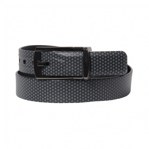 TIGORA Men's Golf Wear Stretch Belt Comfortable Stretch Rubber Resin Water Repellent Sports Casual Black Logo TR-1ABKGYWBK1S