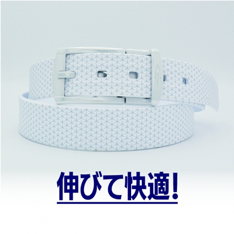 TIGORA Men's Golf Wear Stretch Belt Comfortable Stretch Rubber Resin Water Repellent Sports Casual Black Logo TR-1AWHGYWWH1S