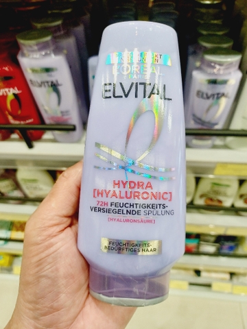 Dầu xả dưỡng ẩm L'oreal Elvital 72h Hydra_200ml (Dành cho tóc khô)