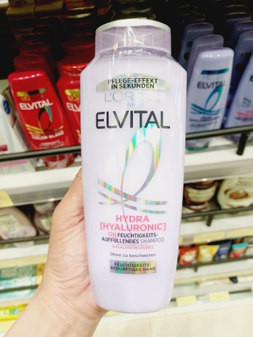 Dầu gội dưỡng ẩm L'oreal Elvital 72h Hydra_250ml (Dành cho tóc khô)