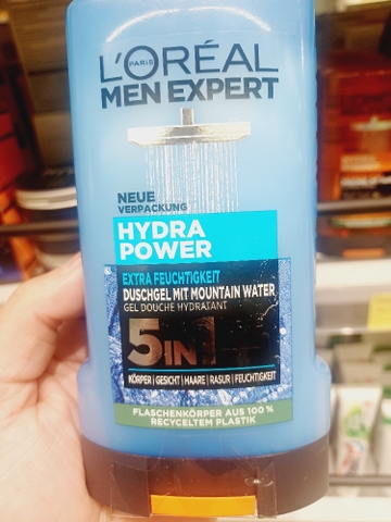 Sữa tắm L'oreal men Expert hydra power (nước núi 5 in1)_250ml