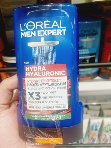 Sữa tắm dưỡng ẩm L'oreal men Expert hydra Hyaluromic X3_250ml