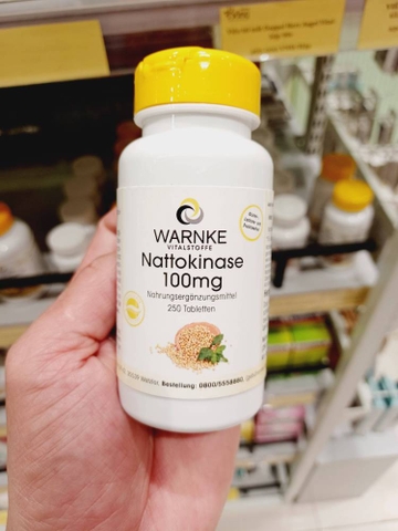 Viên uống chống đột quỵ,tai biến Warnke Nattokinase 100mg.250v