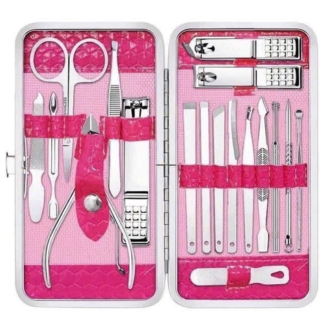 Bộ chăm sóc móng 18 món hàng Mỹ hộp hồng