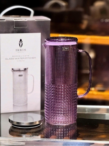 Bình nước thủy tinh Irris 1,5 lít màu tím